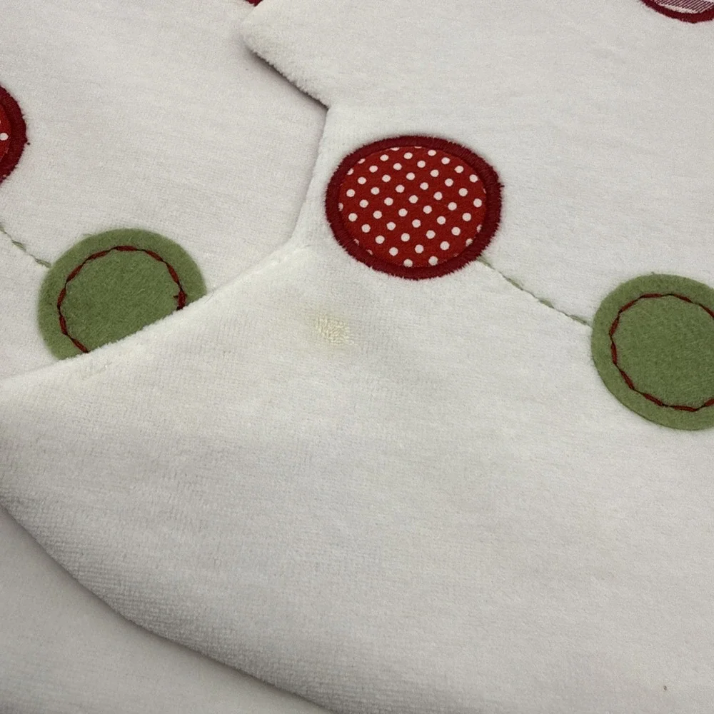 Pottery Barn Kids Christmas Tree  Placemat‎ Soft White Set Of 4 Stains